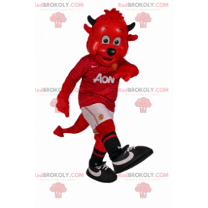 Imp maskot i fotbollsutrustning - Redbrokoly.com