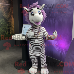Lavendel Zebra maskot...
