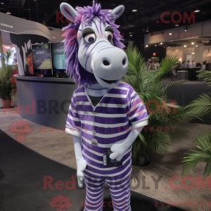 Lavendel Zebra maskot...