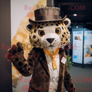 Rust Leopard mascot costume...