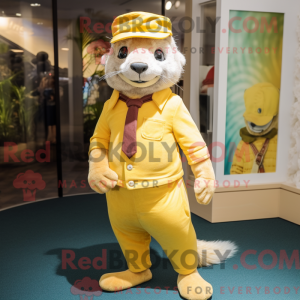 Gul Ilder maskot drakt...
