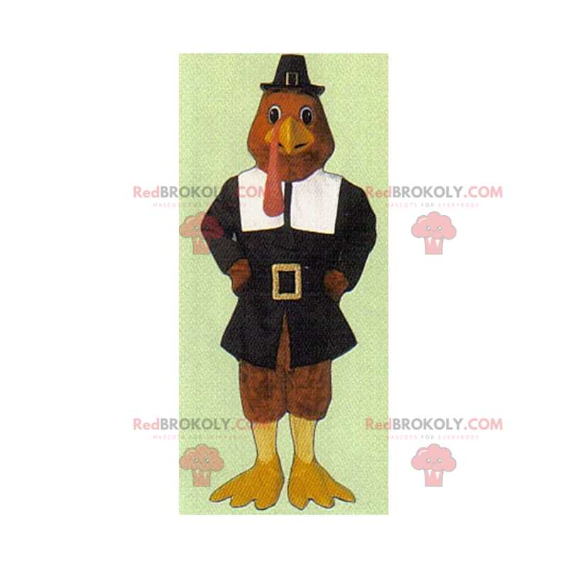 Mascotte van Turkije in Thanksgiving-outfit - Redbrokoly.com