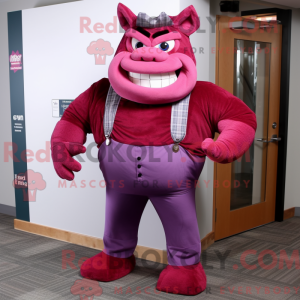 Magenta Ogre Maskottchen...