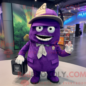 Personaggio mascotte viola...
