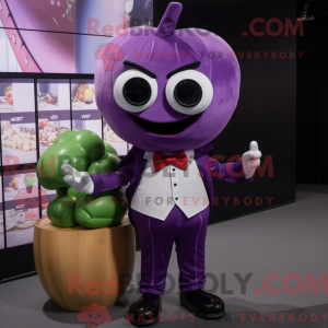 Paars Apple-mascottekostuum...