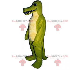 Dino-mascotte met lange tanden - Redbrokoly.com