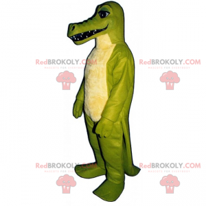 Mascote dinossauro com dentes longos - Redbrokoly.com