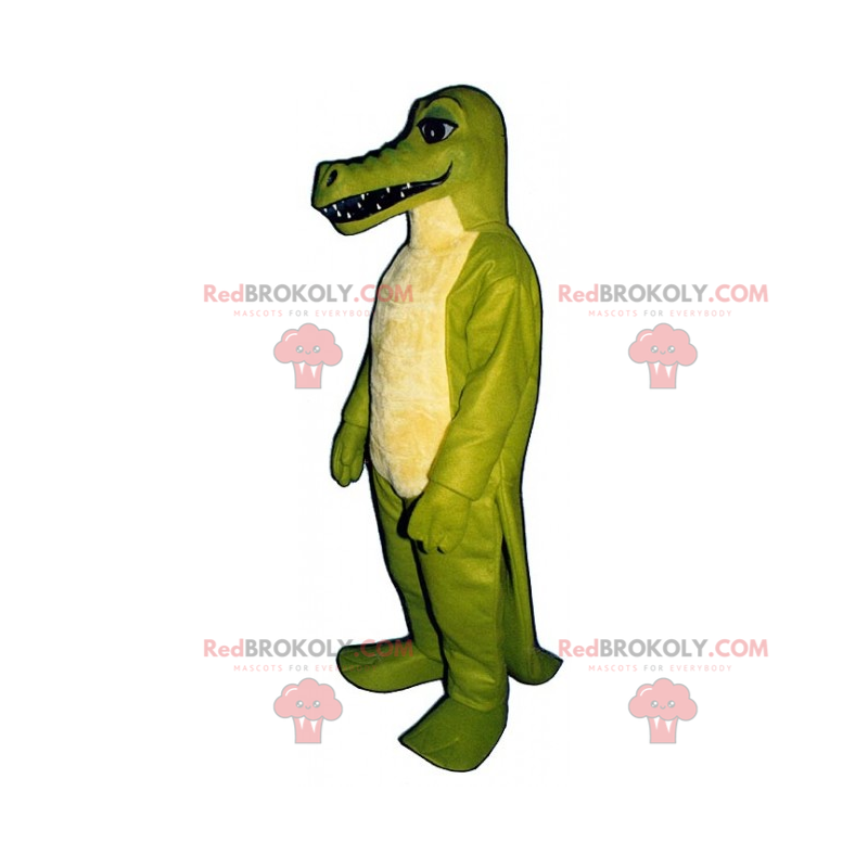 Dino-mascotte met lange tanden - Redbrokoly.com
