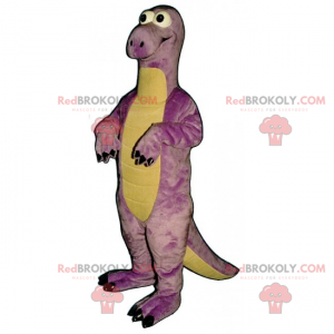 Mascote dinossauro de olhos arregalados - Redbrokoly.com