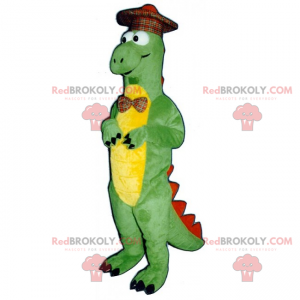 Mascota de Dino con sombrero escocés - Redbrokoly.com