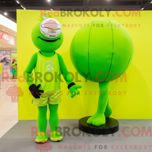 Postava maskota Lime Green...