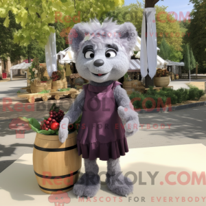 Gray Grape mascot costume...