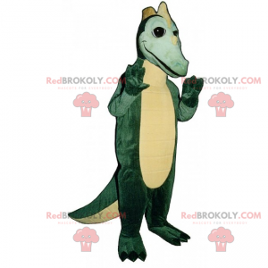 Mascota Dino con cuernos pequeños - Redbrokoly.com