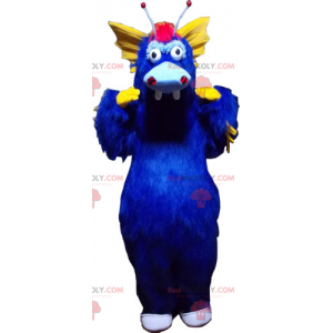 Mascota dino azul y amarillo - Redbrokoly.com