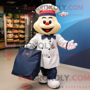 Navy lasagne maskot kostyme...