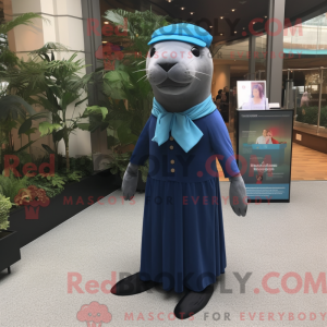 Blauer Seelöwe Maskottchen...