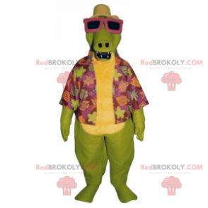 Dino mascot in beachwear - Redbrokoly.com