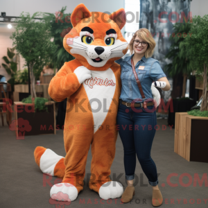 Orange Bobcat Maskottchen...