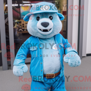 Postava maskota Sky Blue...