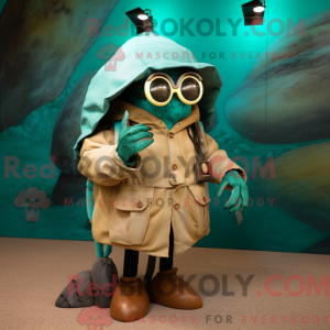 Teal Hermit Crab mascot...