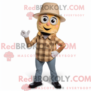 Tan aas maskot kostume...