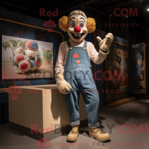 Tan Clown-maskotdraktfigur...