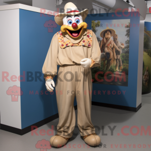 Tan Clown-maskotdraktfigur...