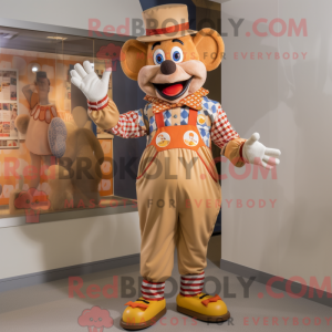 Tan Clown-maskotdraktfigur...