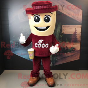 Maroon Pop Corn maskot...