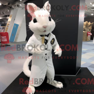 Hvid egern maskot kostume...