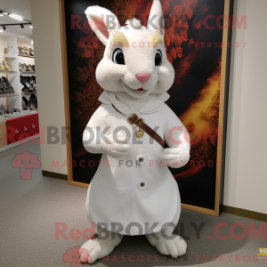 Hvid egern maskot kostume...