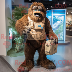 Bruin Yeti-mascottekostuum...