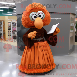 Brun Orange maskot kostume...