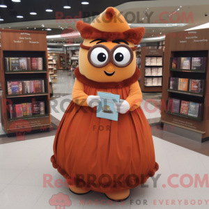 Brun Orange maskot kostume...