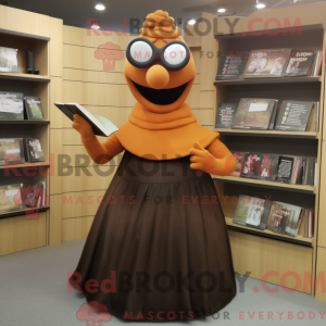 Brown Orange mascot costume...