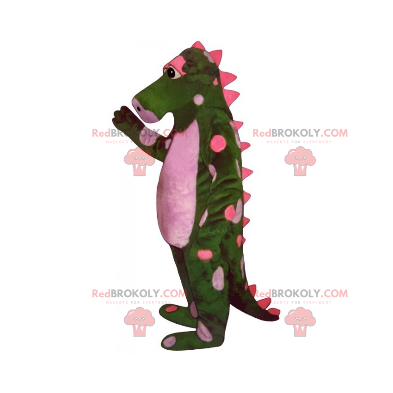 Dinosaur mascot polka dots - Redbrokoly.com