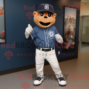 Navy Baseball Glove maskot...