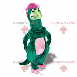 Dinosaur maskot med rosa hår - Redbrokoly.com