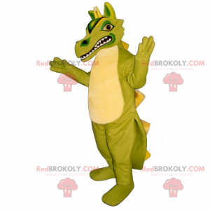 Mascote de dinossauro dente grande - Redbrokoly.com