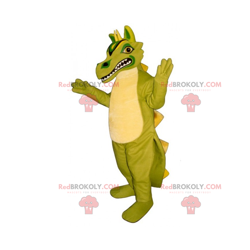 Big tooth dinosaur mascot - Redbrokoly.com