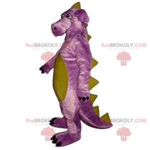 Mascotte de dinosaure violet aux grandes pattes - Redbrokoly.com