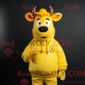 Gul Jersey Cow maskot...