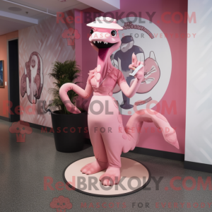 Rosa Hydra-maskotdraktfigur...