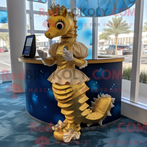Gold Seahorse mascot...