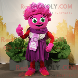 Máscara de flor magenta com...