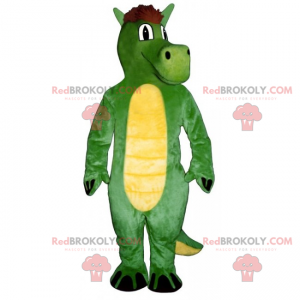 Dinosaur maskot med kam - Redbrokoly.com