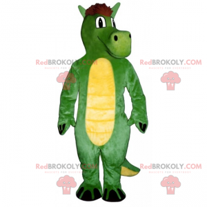 Mascote dinossauro com crista - Redbrokoly.com