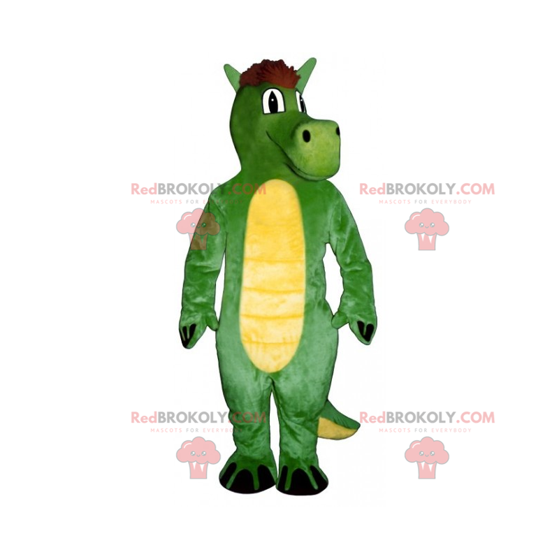 Dinozaur maskotka z herbem - Redbrokoly.com