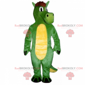 Dinosaurier Maskottchen mit Wappen - Redbrokoly.com