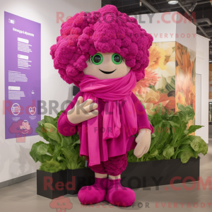 Máscara de flor magenta com...